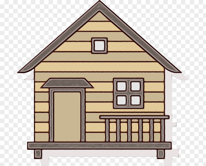 Facade Shack Log Cabin House Cottage Transparency Architecture PNG