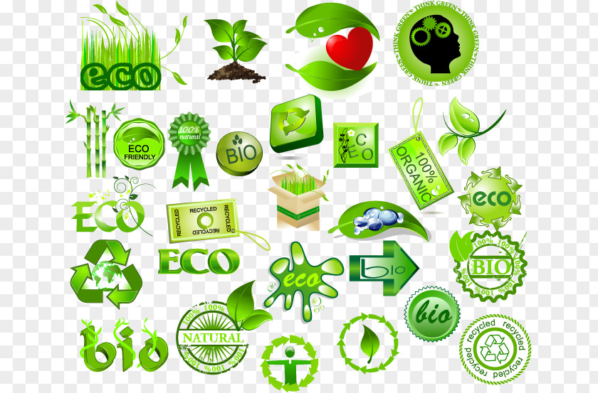 Green Vector Elements Collection Logo Recycling Clip Art PNG