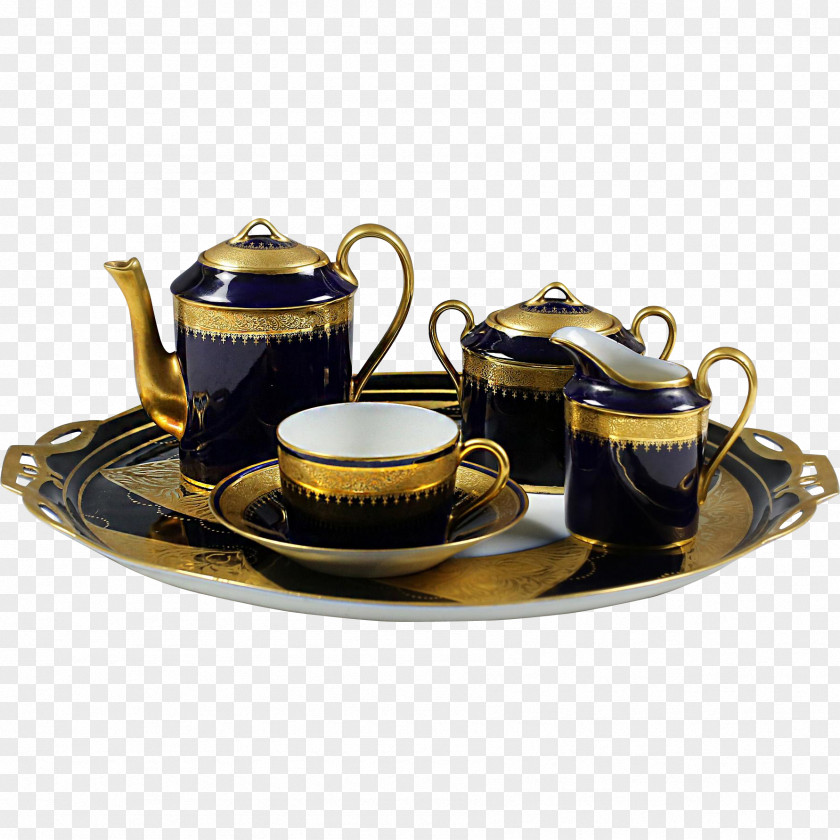 Hand-painted Milk Limoges Teapot Tableware Tea Set PNG