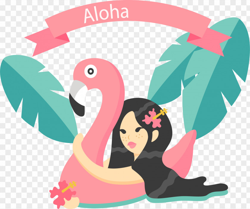 Beuty Vector Graphics Image Design Flamingos PNG