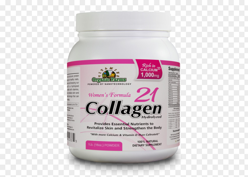 Collagen Powder Dietary Supplement Hydrolyzed Collagen, Type XXI, Alpha 1 Skin PNG