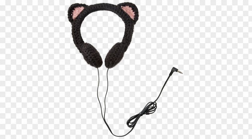 Ear Black Cat Kitten Headphones Fearless Feline PNG