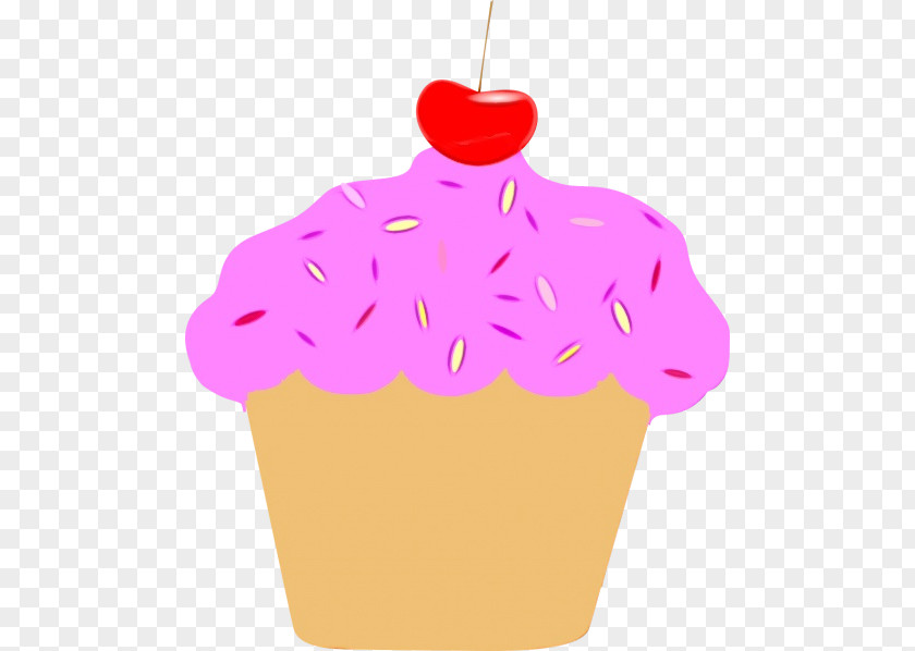 Muffin Baking Cup Pink Frozen Dessert Cake Cupcake PNG