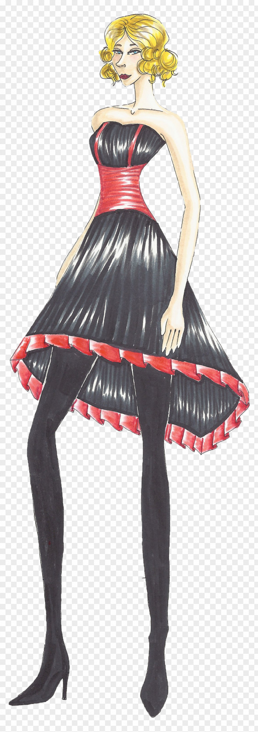 Black Tape Costume Design PNG