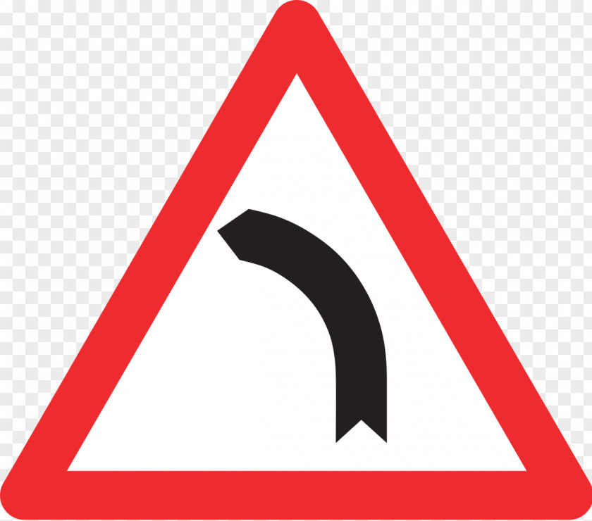 Danger Sign Traffic Curve Warning Road PNG