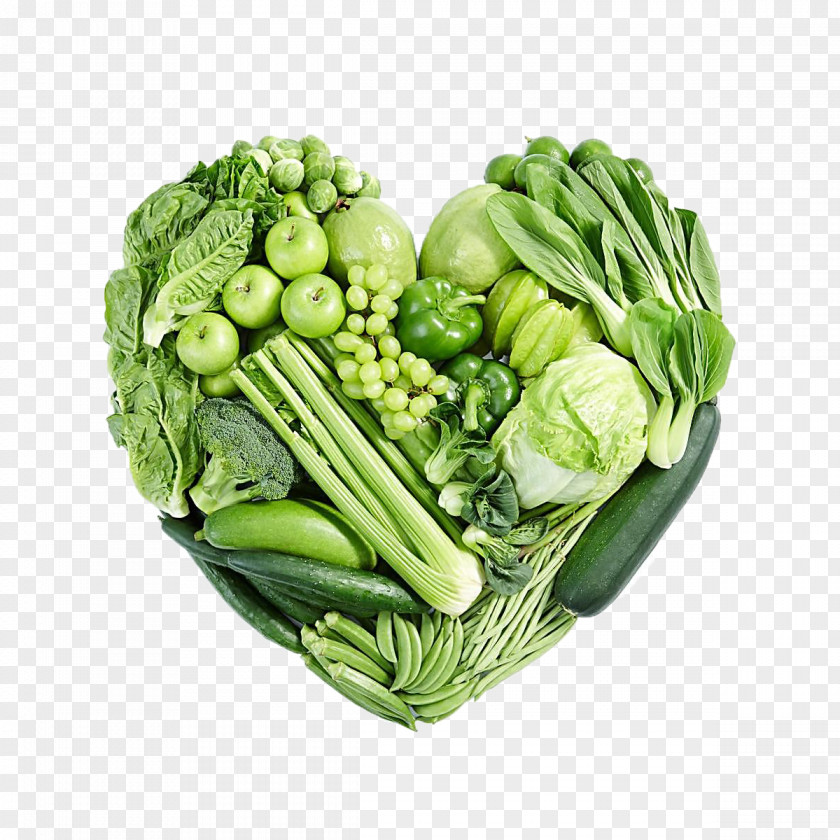 Heart-shaped Vegetable Platter Green Food Cucumber Eating PNG