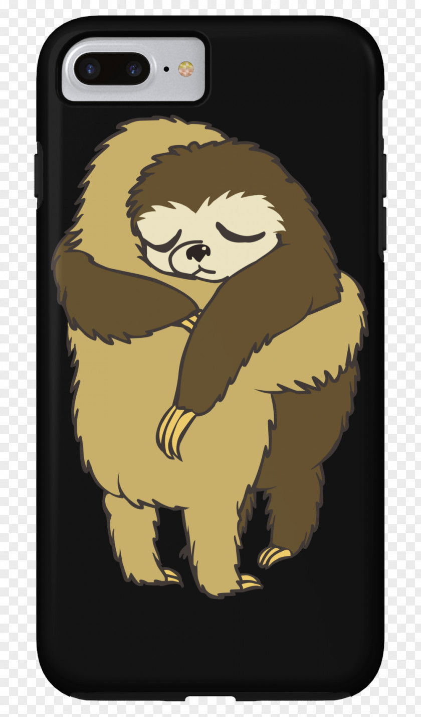 Sloth Design Hug Mustelids Cartoon PNG