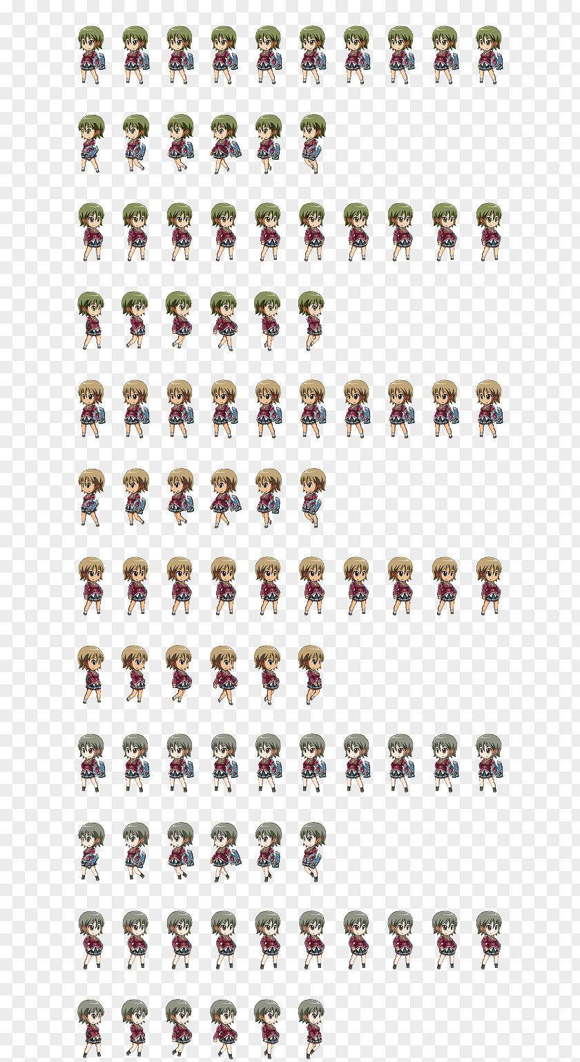 Female Characters Line Point Font PNG