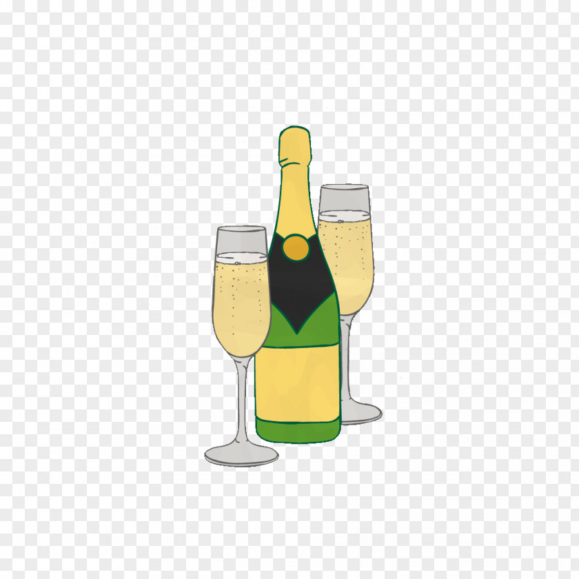 Free Beer Glass Pull Material Champagne Bottle Cocktail Wine PNG