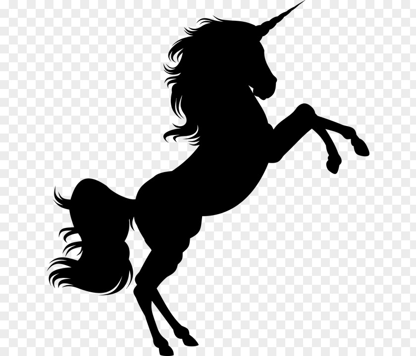 Horse Silhouette Unicorn Clip Art PNG