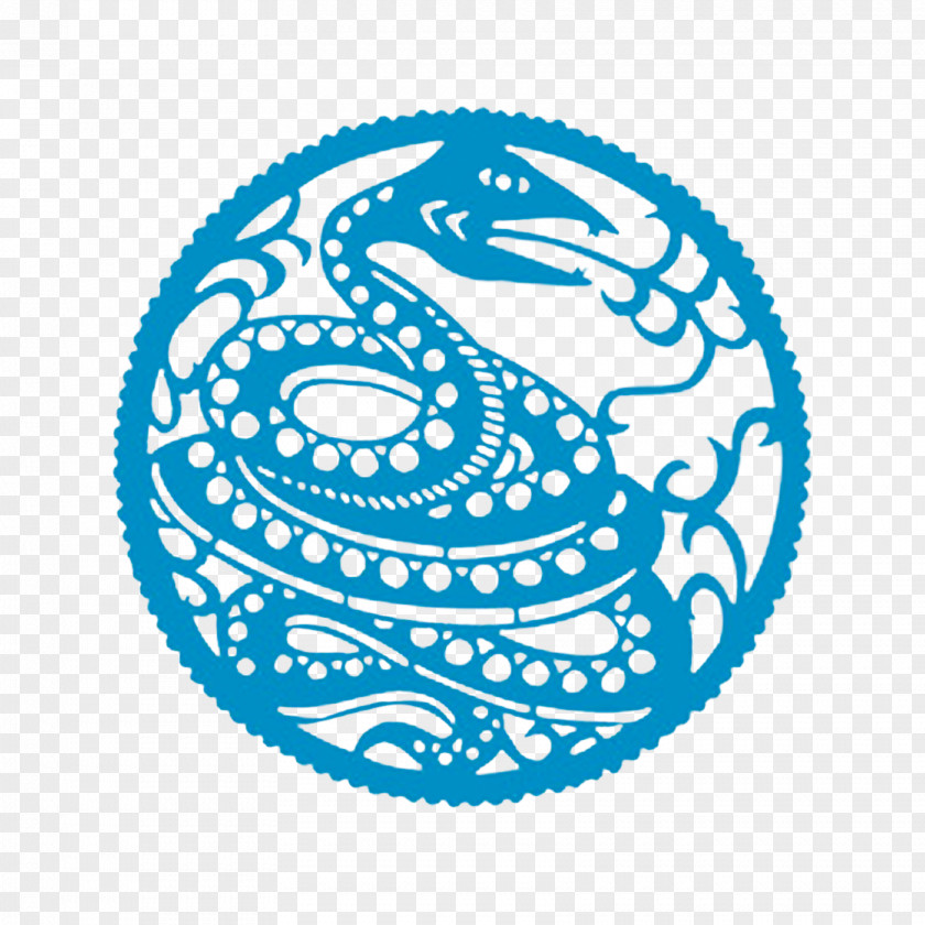 Paper-cut Snake Chinese Zodiac Papercutting Astrology New Year PNG