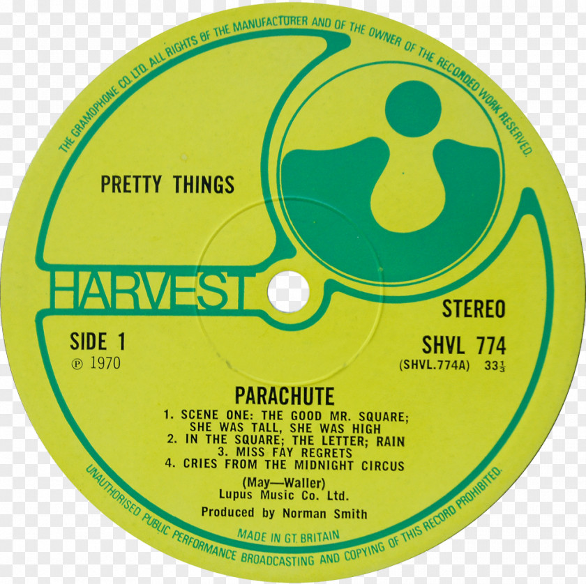 Purple Parachute Pink Floyd Atom Heart Mother Quadraphonic Sound Harvest Records Compact Disc PNG