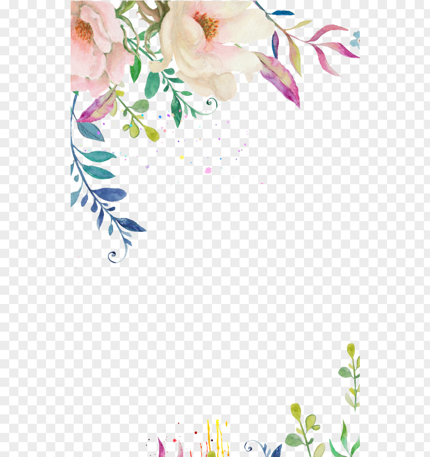 Purple Watercolor Flowers Wedding Invitation Painting Flower Clip Art PNG
