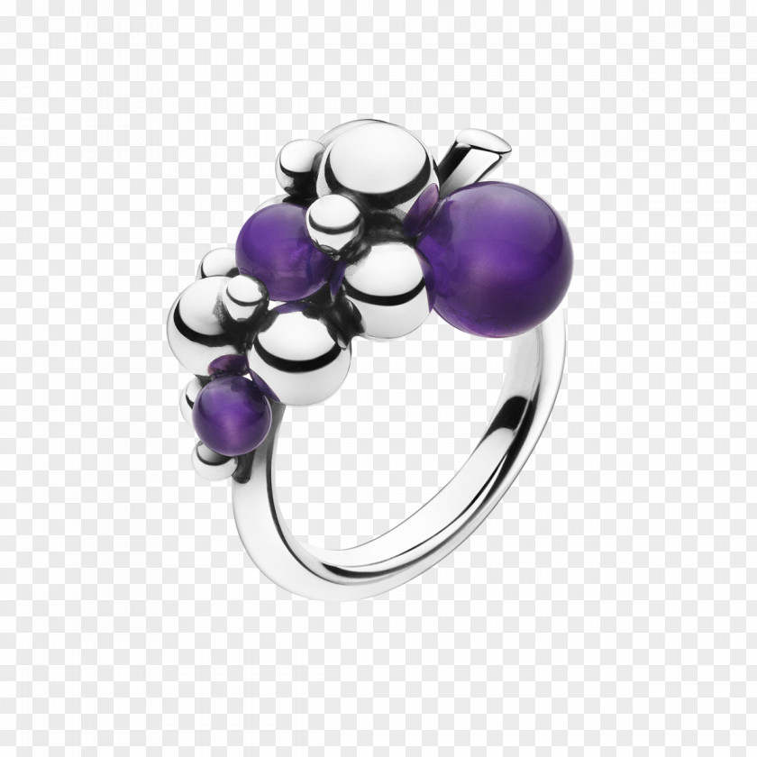 Ring Amethyst Silver Jewellery Purple PNG