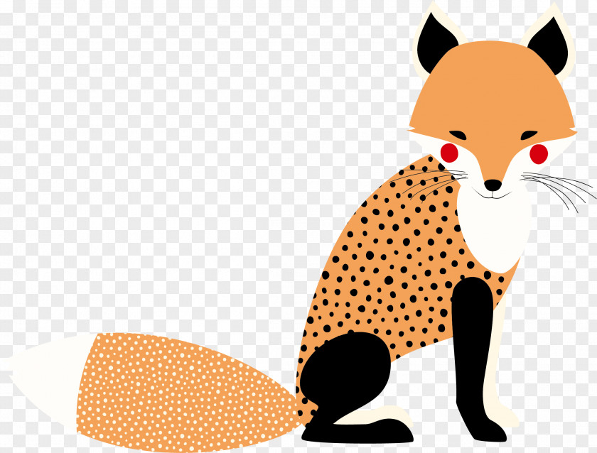Vector Spotted Fox Whiskers Euclidean Vecteur PNG