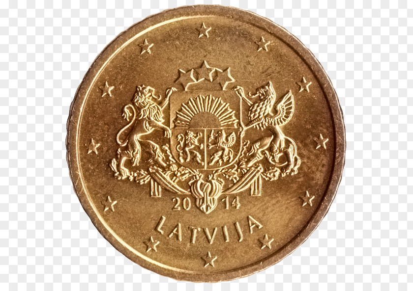 Coin Latvian Euro Coins PNG