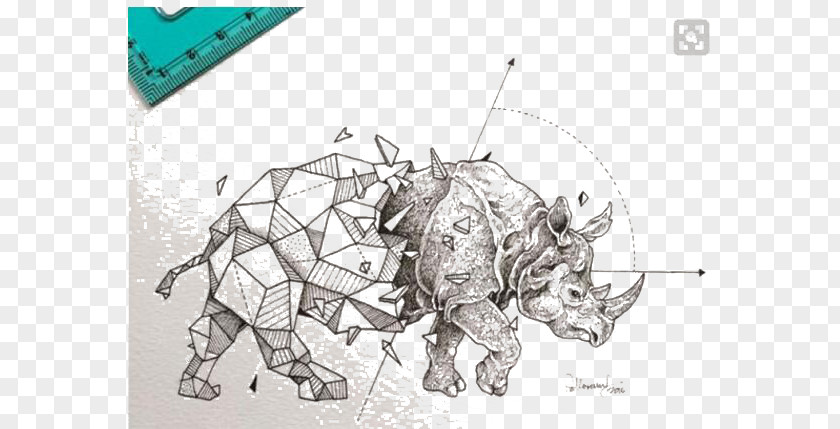 Hand Drawn Rhino Philippines Sketchy Stories: The Sketchbook Art Of Kerby Rosanes Geometry Drawing Shape PNG