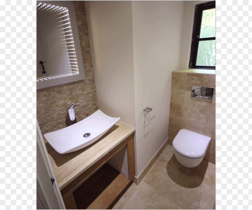 Sink Bathroom Cloakroom Stone & Chrome Tile PNG