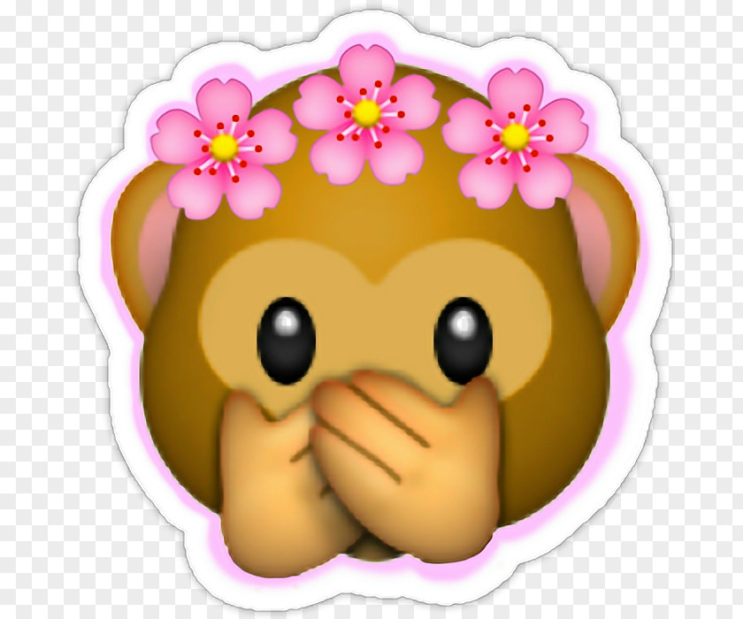 Emoji Sticker Wreath Monkey PNG
