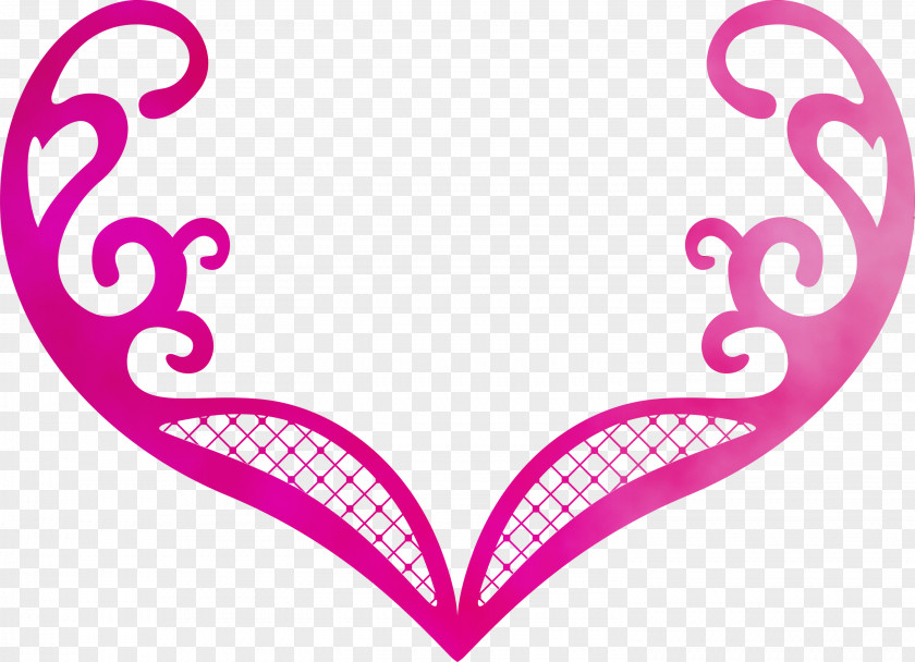 Pink Heart Magenta Love PNG