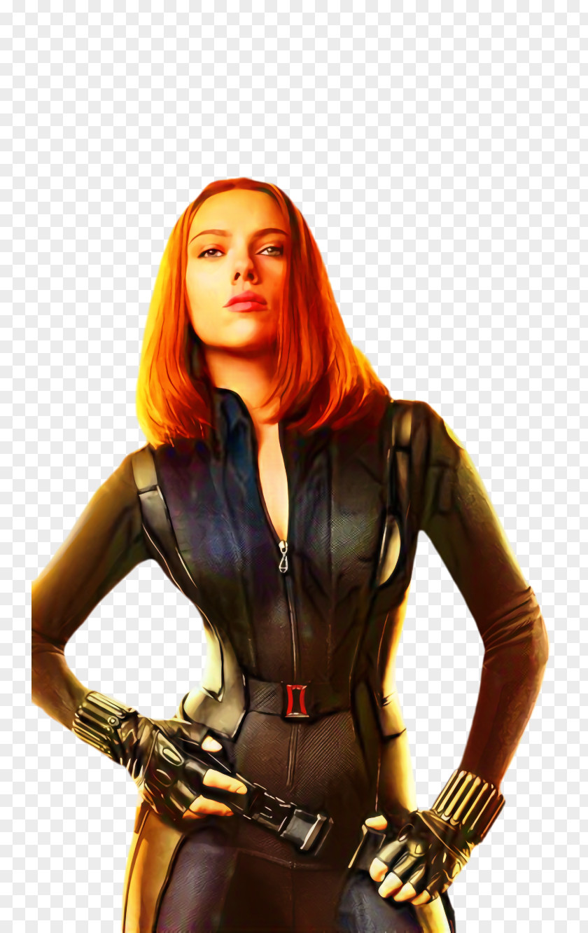 Scarlett Johansson Black Widow Spider-Man Latex Clothing Brown Hair PNG