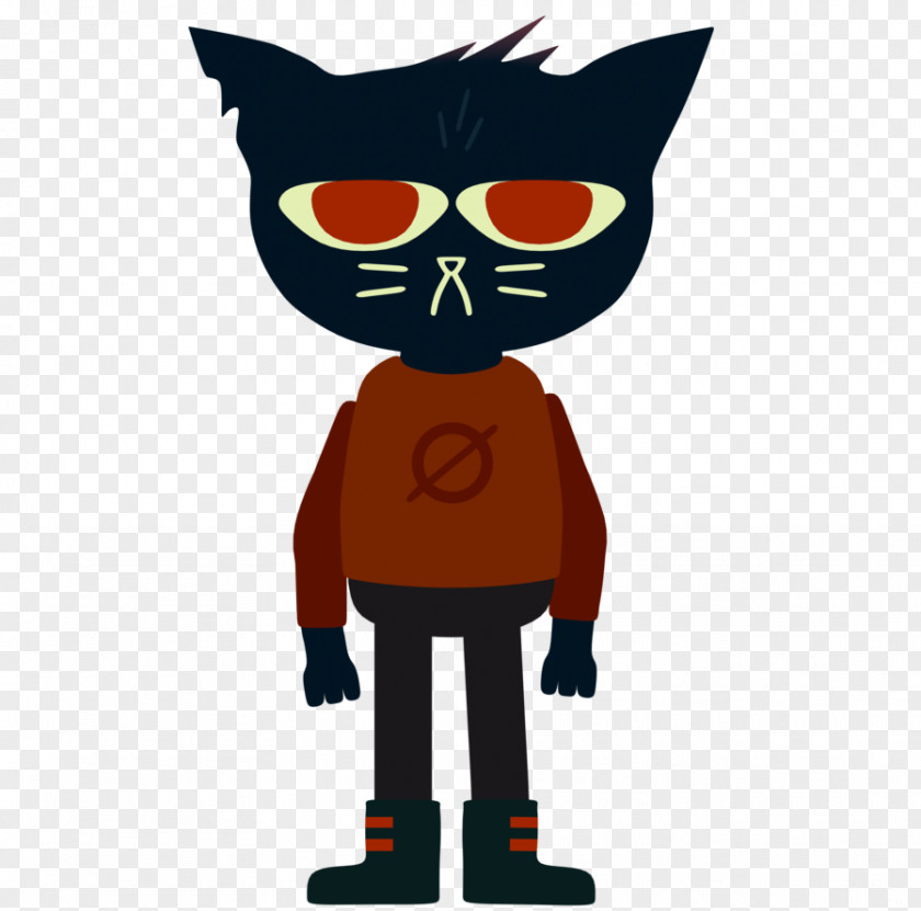 Cat Night In The Woods Digital Art PNG