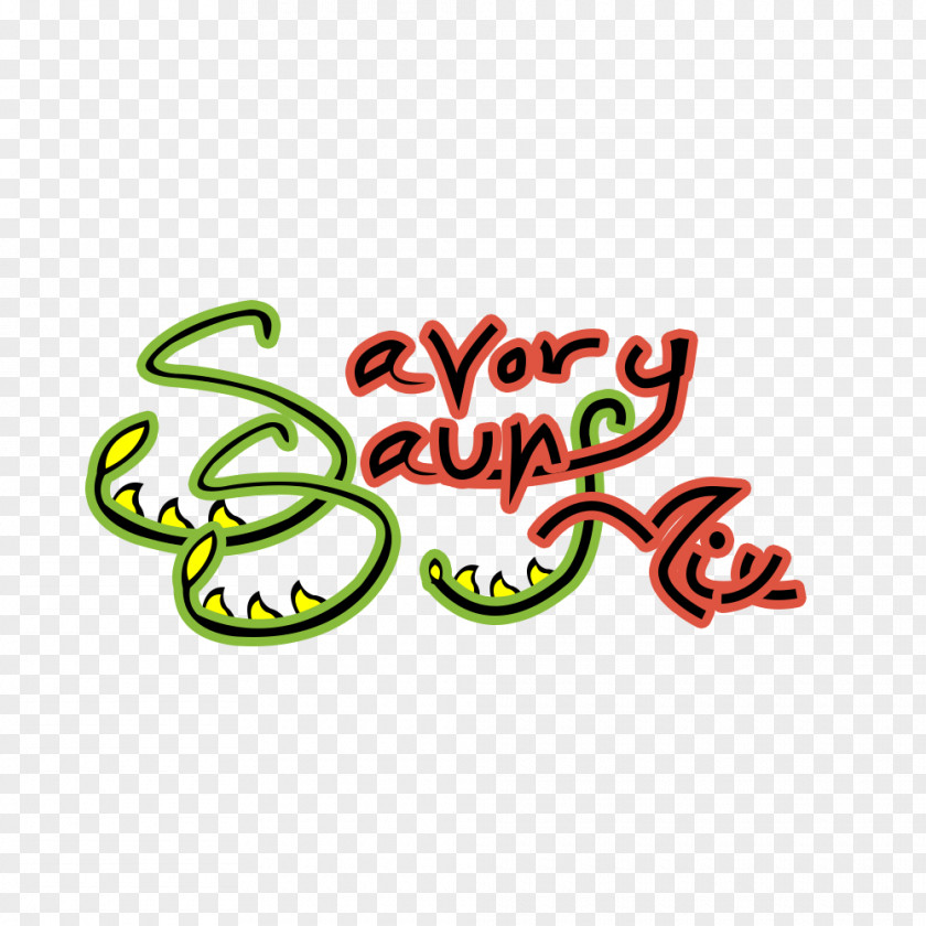 Savory Snack Logo Brand Art Line Font PNG