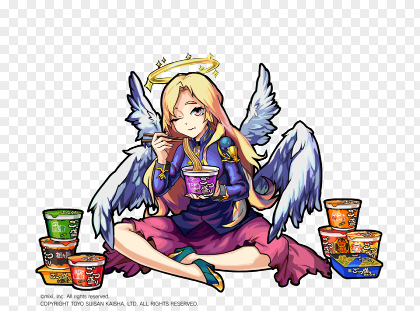 Bul Monster Strike Fried Noodles Lucifer Cup Noodle Maruchan PNG