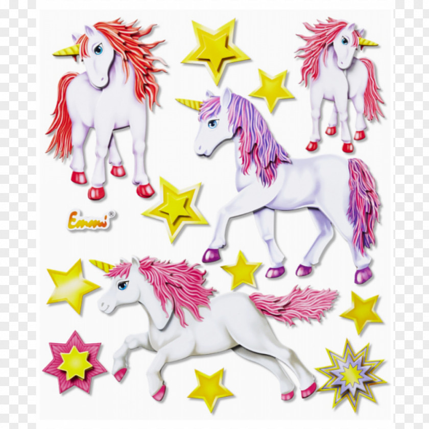 Hobbie Paper Sticker Wall Decal Label Unicorn PNG