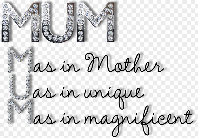 Mothers Day Wordart Number Calligraphy Line Body Jewellery Brand PNG