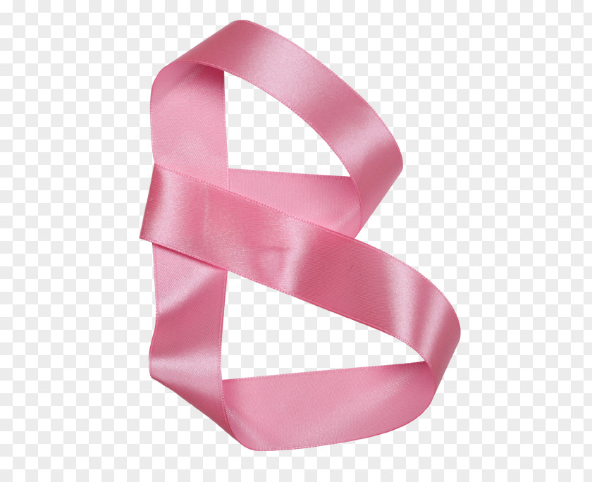 Pink Ribbon Letter Typography Alphabet Font PNG