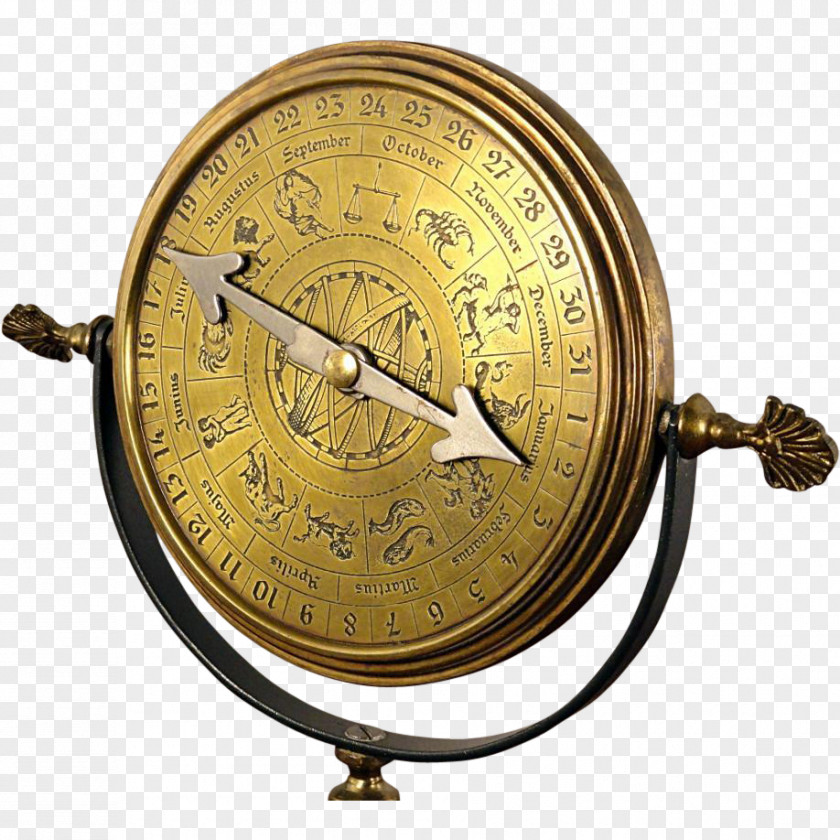 Astrology Clock Perpetual Calendar Zodiac PNG