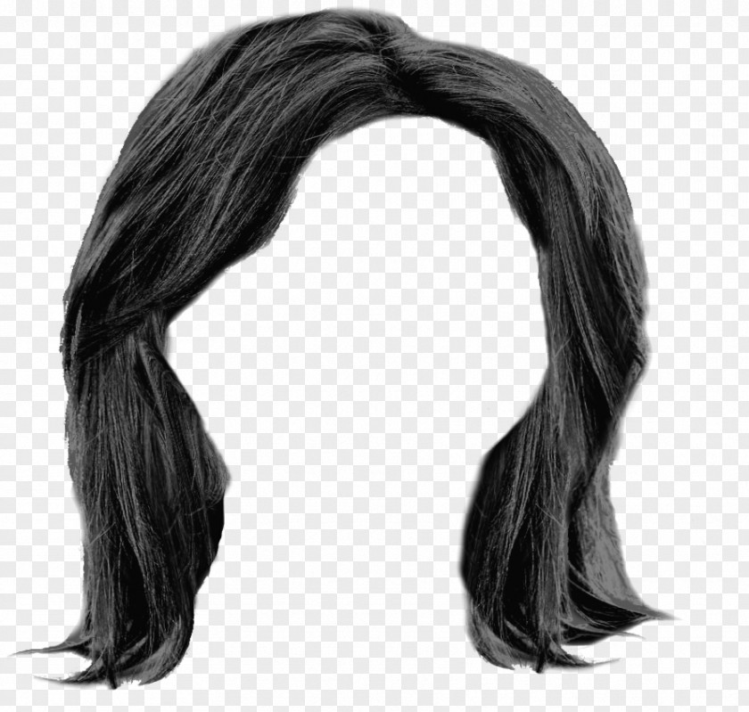 Hair Hairstyle Wig Long Black PNG