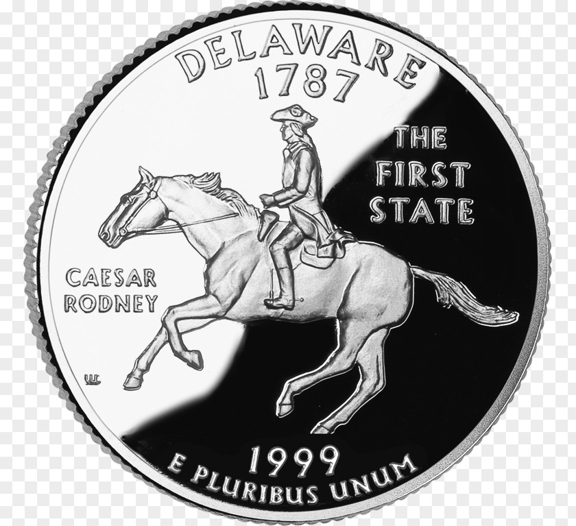 Quarter Horse Delaware Kansas Denver Mint 50 State Quarters PNG