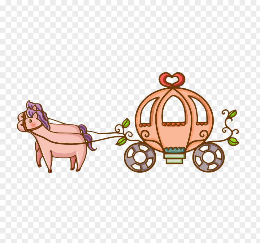 Cartoon Pumpkin Carriage Cinderella Candy PNG