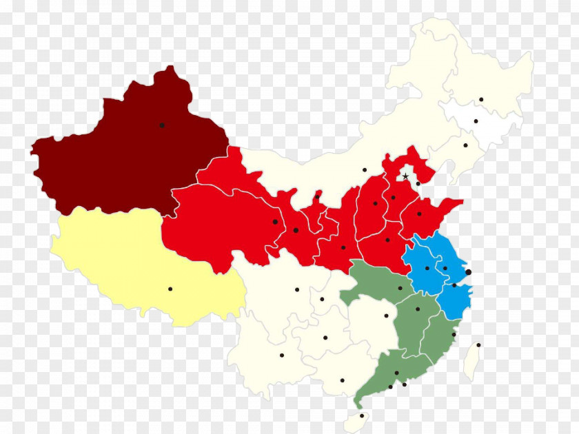 HD Simplified Map Of Provinces In China Western World PNG
