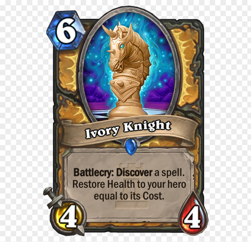 Hearthstone Knights Of The Frozen Throne Ivory Knight Paladin Protect King! Silverware Golem PNG