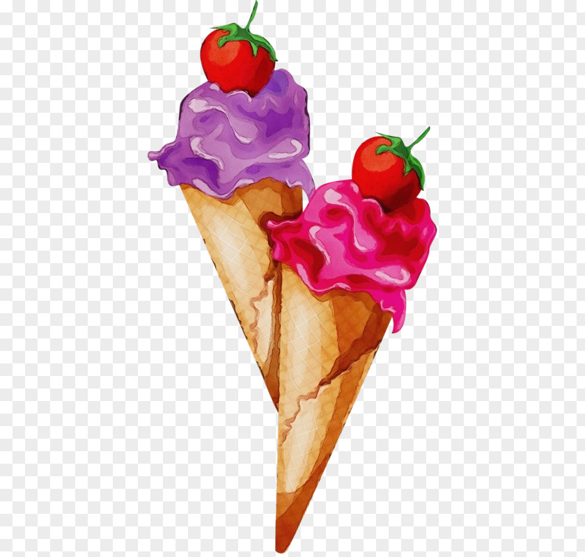 American Food Cone Ice Cream Background PNG