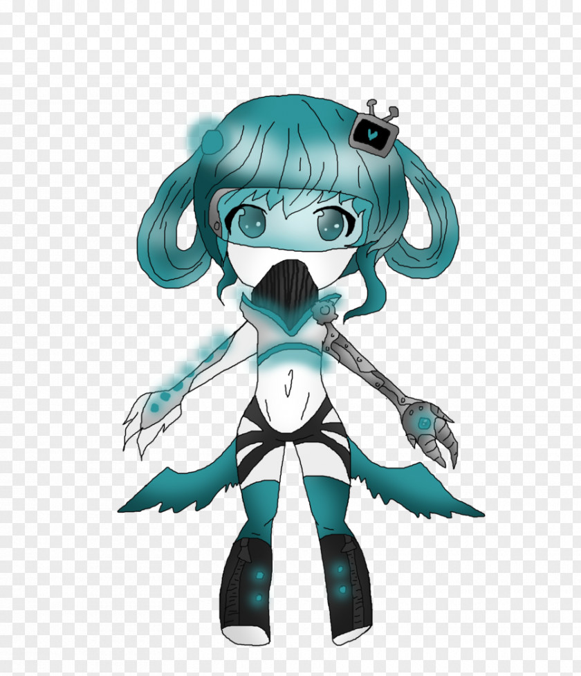 Cyborg Teal Turquoise Cartoon PNG