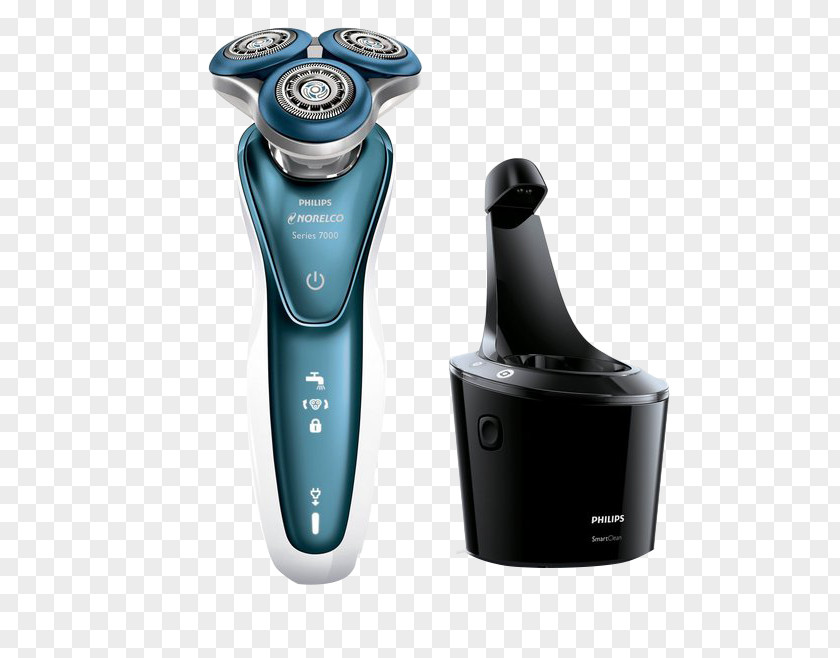Philips Rechargeable Blue Razor Norelco Electric Shaving PNG