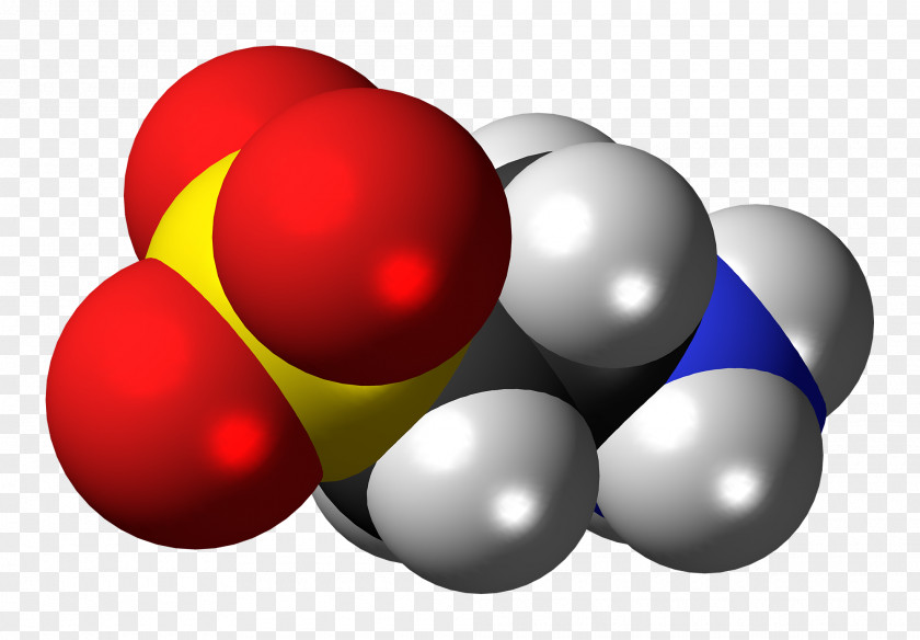 Taurine Sulfonic Acid Space-filling Model Zwitterion PNG