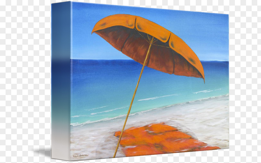 Beach Towel Shore Sea Ocean Umbrella Vacation PNG