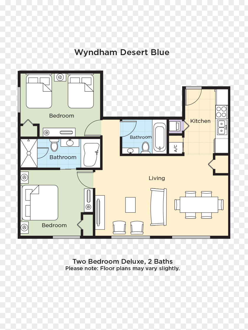 Bed Floor Plan Las Vegas Hotels.com Expedia Wyndham Desert Blue PNG