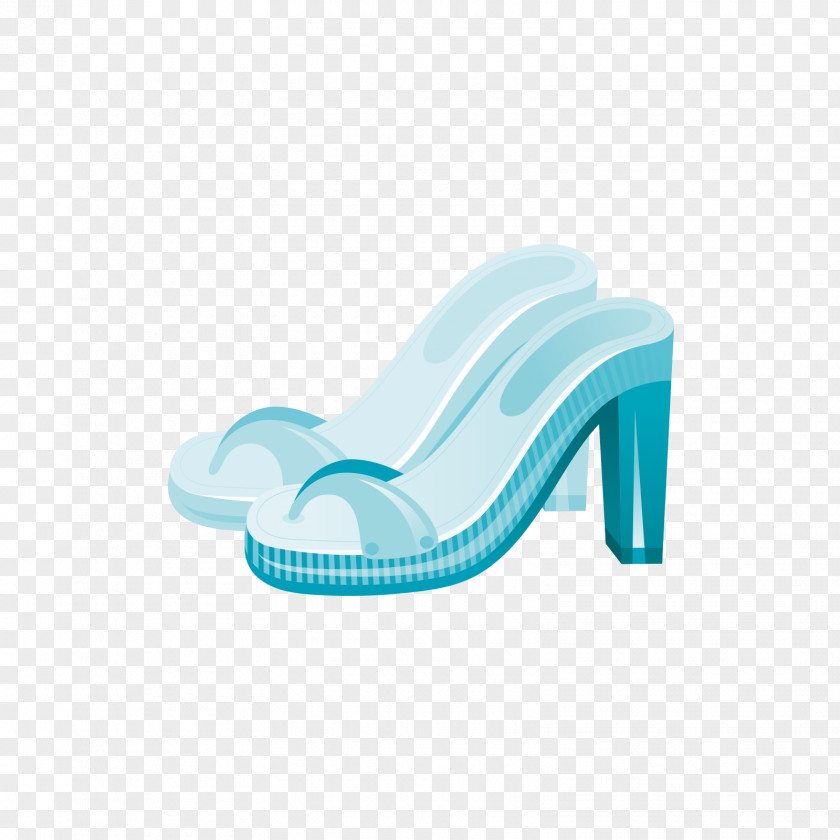 Blue High Heels Sandal High-heeled Footwear Shoe Clog PNG