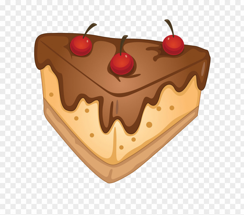 A Slice Of Cherry Cake Birthday Cupcake Icing Cream PNG