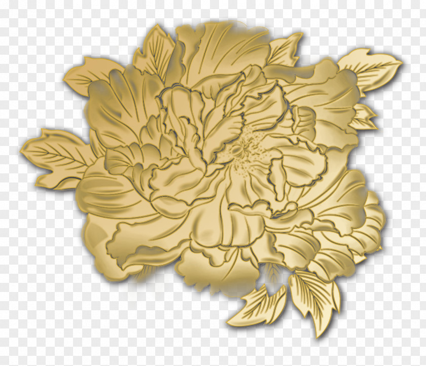 Golden Peony Moutan PNG