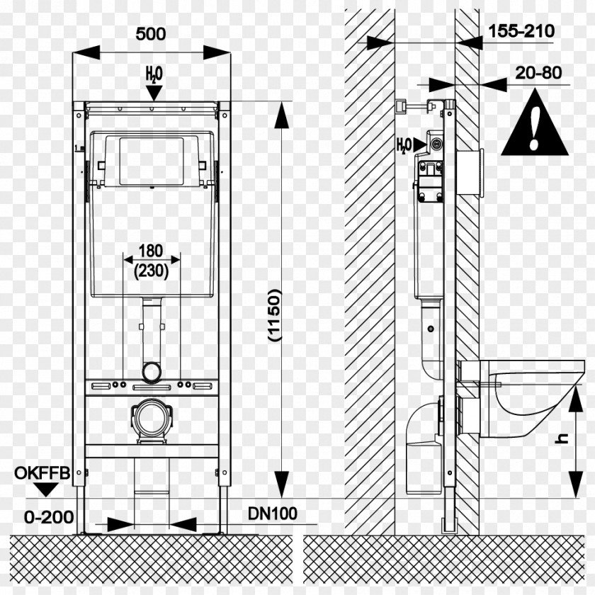Toilet Floor Plan & Bidet Seats Drywall Structure PNG