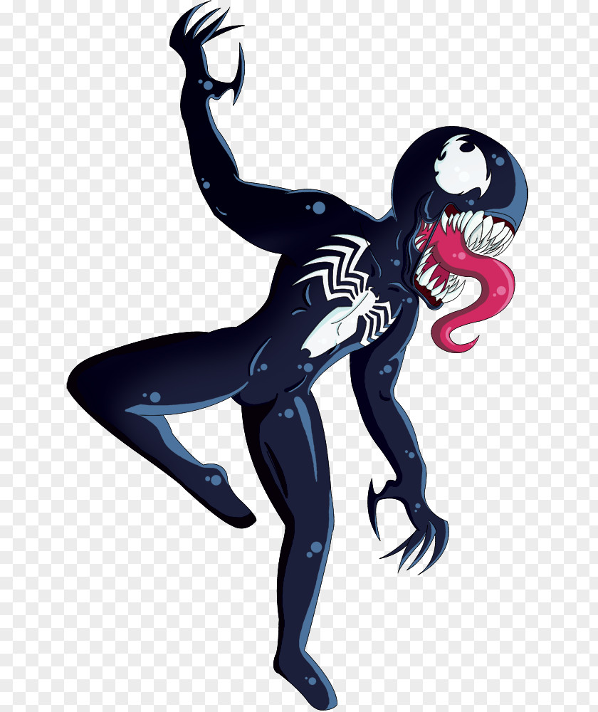 Venom Supervillain Cartoon Character PNG