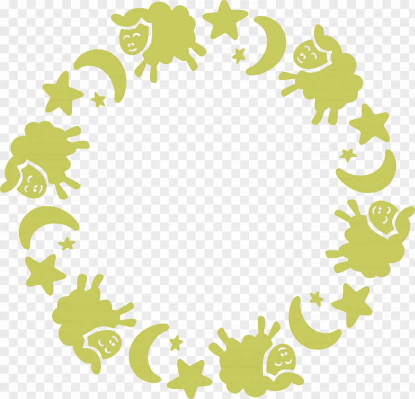 Yellow Leaf Circle PNG