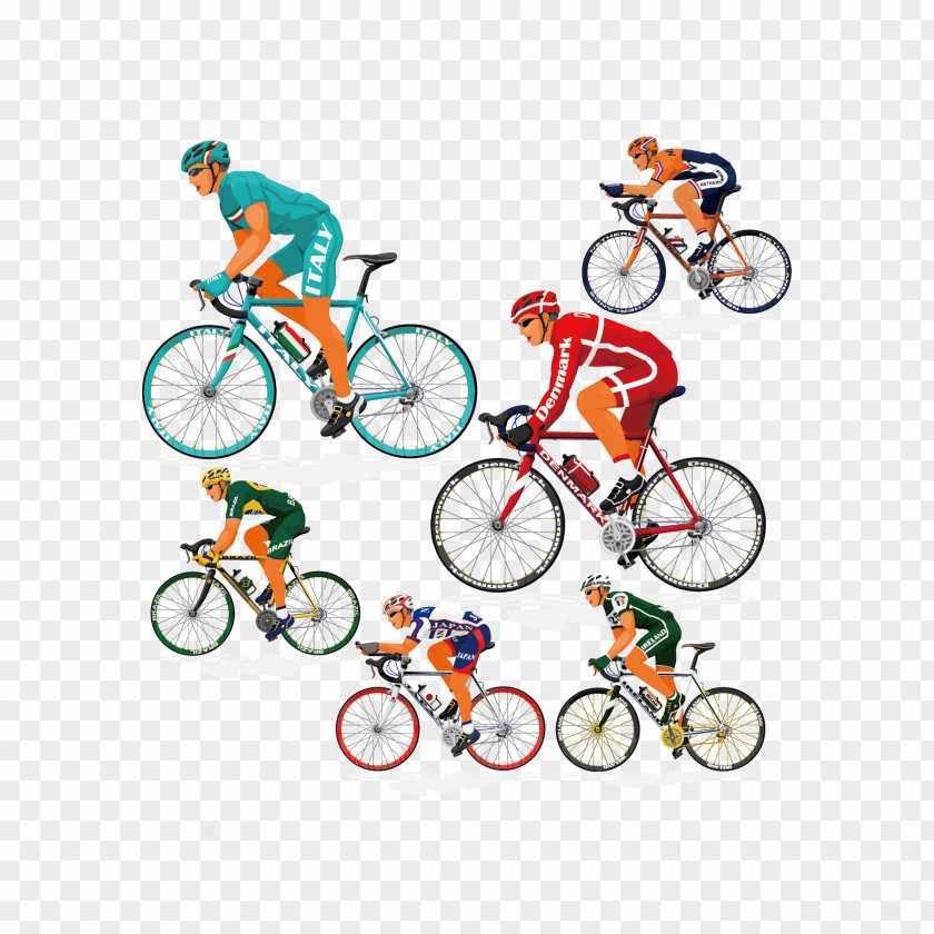 Vector Of People Riding A Bike Bicycle Cycling Download PNG